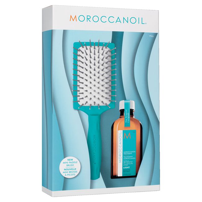 Moroccanoil Light Treatment & Mini Paddle Brush Kit